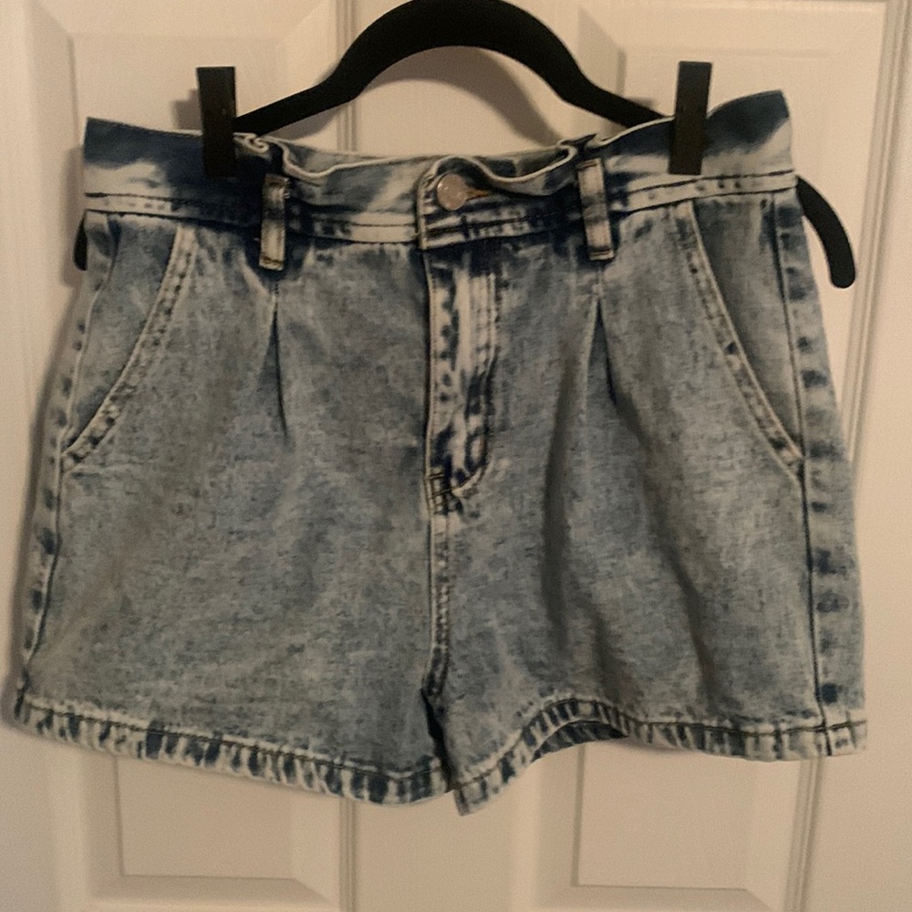 Denim Blvd Los Angeles Paper Bag Acid Wash Shorts Junior Size S